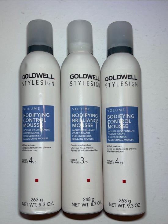 Goldwell Other - 3 PACK Goldwell StyleSign Hold Volume Bodifying Control Mousse And Brilliance